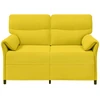 Dvitaškė sofa 2 vietos Šviesi geltona 138 x 83 x 95 cm Audinys