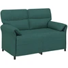 Dvitaškė sofa 2 vietos Tamsiai žalia 138 x 83 x 95 cm Audinys