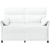Dvitaškė sofa 2 vietos Balta 138 x 83 x 95 cm Audinys