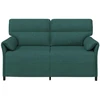 Dvitaškė sofa 2 vietos Tamsiai žalia 158 x 83 x 95 cm Audinys