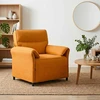 1 vietos sofa Tamsiai geltona 88 x 83 x 95 cm Audinys