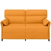 Dvitaškė sofa 2 vietos Tamsiai geltona 158 x 83 x 95 cm Audinys