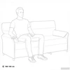 Sofa 100% poliesteris metalinis rėmas MDF, fanera