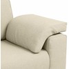Sofa 2 pcs Smėlio 219 x 80 x 82 cm Lino mišinio audinys