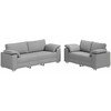 Sofa 2 pcs Debesų pilka 219 x 80 x 82 cm audinys