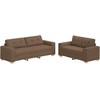 Sofa 2 pcs Ruda 221 x 80 x 80 cm Lino mišinio audinys