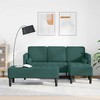 Sofa Sofos komplektas su pagalve 2 pcs Tamsiai žalia Poliesteris