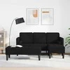 Sofa Sofos komplektas su pagalve 2 pcs Juoda Poliesteris