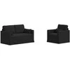 Sofa 2 pcs Juoda Metalas