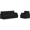 Sofa 2 pcs Juoda Metalas