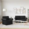 Sofa 2 pcs Juoda Metalas
