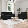 Sofa 2 pcs Juoda Metalas