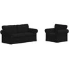 Sofa 2 pcs Juoda Metalas
