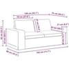 Sofa 2 pcs Juoda Metalas