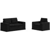 Sofa 2 pcs Juoda Metalas