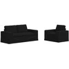 Sofa 2 pcs Juoda Metalas