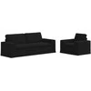 Sofa 2 pcs Juoda Metalas