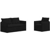 Sofa Sofos komplektas 2 pcs Juoda 156 x 82 x 85 cm Audinys