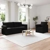 Sofa Sofos komplektas 2 pcs Juoda 196 x 82 x 85 cm Audinys