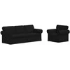 Sofa 2 pcs Juoda Metalas