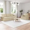 Sofa Sofos komplektas 2 pcs Kreminė 201 x 80 x 85 cm audinys