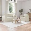 Sofa Sofos komplektas 2 pcs Kreminė 158 x 78 x 80 cm Aksomas