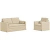 Sofa 2 pcs Kreminė Metalas