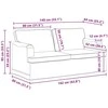 Sofa Sofos komplektas 2 pcs Kreminė 162 x 80 x 85 cm audinys