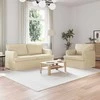 Sofa Sofos komplektas 2 pcs Kreminė 162 x 80 x 85 cm audinys