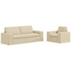 Sofa 2 pcs Kreminė Metalas