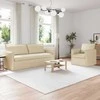 Sofa 2 pcs Kreminė Metalas