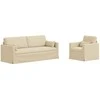 Sofa Sofos komplektas 2 pcs Kreminė 198 x 78 x 80 cm audinys