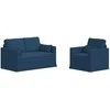 Sofa Sofos komplektas 2 pcs Mėlyna 139 x 78 x 80 cm audinys