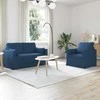 Sofa Sofos komplektas 2 pcs Mėlyna 139 x 78 x 80 cm audinys