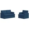 Sofa Sofos komplektas 2 pcs Mėlyna 144 x 80 x 85 cm audinys