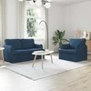 Sofa Sofos komplektas 2 pcs Mėlyna 144 x 80 x 85 cm audinys