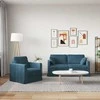 Sofa Sofos komplektas 2 pcs Mėlyna 158 x 78 x 80 cm Aksomas