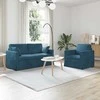 Sofa Sofos komplektas 2 pcs Mėlyna 158 x 78 x 80 cm Aksomas