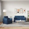 Sofa Sofos komplektas 2 pcs Mėlyna 158 x 78 x 80 cm audinys