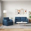Sofa Sofos komplektas 2 pcs Mėlyna 162 x 80 x 85 cm audinys