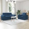 Sofa Sofos komplektas 2 pcs Mėlyna 182 x 80 x 82 cm audinys