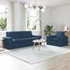 Sofa Sofos komplektas 2 pcs Mėlyna 222 x 80 x 82 cm audinys