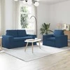 Sofa Sofos komplektas 2 pcs Mėlyna 162 x 80 x 82 cm audinys