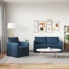 Sofa Sofos komplektas 2 pcs Mėlyna 156 x 82 x 85 cm Audinys