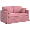 Sofa Sofos komplektas 2 pcs Rožinė 138 x 78 x 80 cm Aksomas
