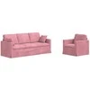 Sofa Sofos komplektas 2 pcs Rožinė 198 x 78 x 80 cm Aksomas