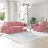Sofa Sofos komplektas 2 pcs Rožinė 198 x 78 x 80 cm Aksomas