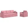 Sofa Sofos komplektas 2 pcs Rožinė 228 x 78 x 80 cm Aksomas