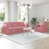 Sofa Sofos komplektas 2 pcs Rožinė 228 x 78 x 80 cm Aksomas