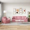 Sofa Sofos komplektas 2 pcs Rožinė 228 x 78 x 80 cm Aksomas